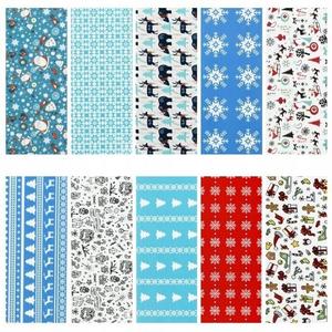 10x ФОЛЬГА ДЛЯ НОГТЕЙ 10x4 см РОЖДЕСТВЕНСКИЙ НАБОР, Frezarkowo