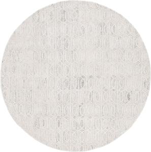 Ковер SAFAVIEH, 183 x 183 см, коллекции Ebony - круглый, бежевый и ivory, современный дизайн, ручная работа из шерсти и вискозы, идеально для гостиной, спальни, столовой (EBN107B-6R)