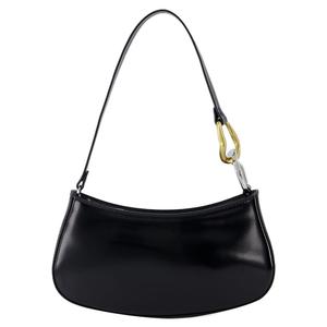 Сумка хобо Ollie от Staud черная кожаная