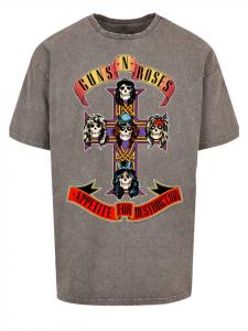 Футболка F4NT4STIC Oversize T-Shirt Guns 'n' Roses Appetite For Destruction, серый
