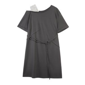 Женское платье с коротким рукавом ELLE, темно-серый