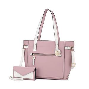 Женская большая сумка Andrys из веганской кожи Mkf Collection от Mia K MKF Collection, цвет Mauve White