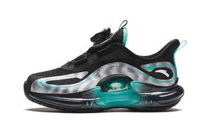 Детские кроссовки PS Low-top черные/серебристые/флуоресцентные Aqua Green Anta Kids, зеленый