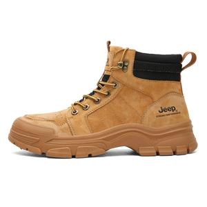 Jeep Золотые мужские высокие уличные кроссовки Gold, цвет Gold