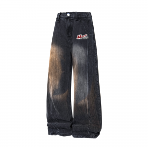 Джинсы Unisex Moderate Straight Fit WARRIOR, черный (diy badge)