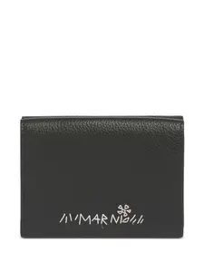 Кошелек с цветочной вышивкой Marni, черный