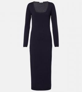 Платье миди Sophia из смесовой шерсти Max Mara, Blu Marino