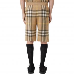 Бермуды с тартановым принтом бежевые Burberry, Truffle