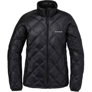 Пуховик женский с воротником стойкой, легкий MONTBELL, marine синий