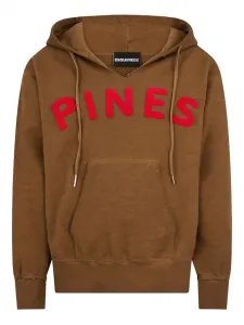 Худи с аппликацией Dsquared2, коричневый