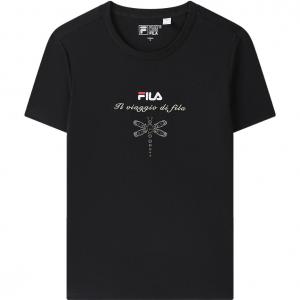 Футболка женская, цвет черный как смоль Fila