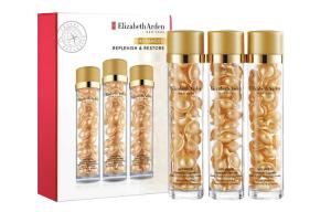 YILISHABAIYADUN Золотые капсулы с эссенцией, набор из 3 штук, успокаивающие, увлажняющие, около 90 штук Elizabeth Arden, gift box - 3 sticks