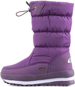 Водонепроницаемые женские ботинки, легкие, для холодной погоды, средней высоты, на застежке, западного типа, с утеплителем, зимние женские ботинки Generic, #A06-Purple