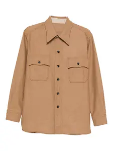 Рубашка-овершот на пуговицах Fortela, светло-коричневый