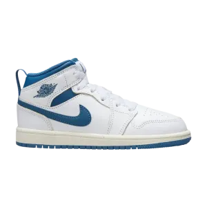 Кроссовки Air Jordan 1 Mid SE PS, белый