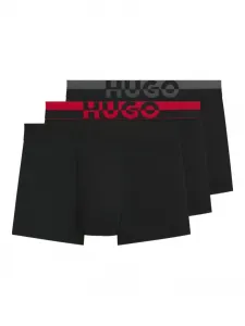 Комплект из трех боксеров с логотипом HUGO, черный