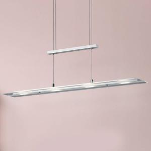 Светодиодный подвесной светильник Reality Leuchten Milos, железо / прозрачное стекло - 4 лампы - серебро