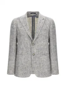 Однобортный пиджак с заостренными лацканами Tagliatore, серый