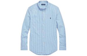 Рубашка с длинным рукавом в клетку gingham Polo Ralph Lauren, голубой