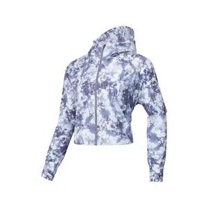 Skechers Свободная куртка женская с полной печатью в фиолетово-серых древесных тонах, All over Print Purple Gray Shade-05PN