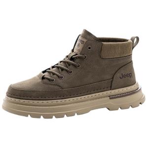 Jeep Короткие мартинсы мужские хаки с подкладкой из флиса, цвет Khaki Fleece-Lined