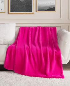 Плед из искусственного меха кроличьего меха, 50 x 70 дюймов Juicy Couture, Hot Pink