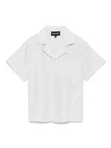 Рубашка с вышитым логотипом Emporio Armani Kids, нейтральный