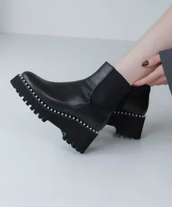 Короткие ботинки с подошвой толщиной 6,5 см и боковыми вставками Evol, цвет Blc