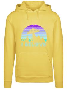 Толстовка F4NT4STIC I BELIEVE UFO Alien Raumschiff Retro, желтый