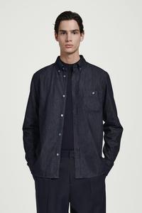 Рубашка из хлопкового батиста COS, индиго