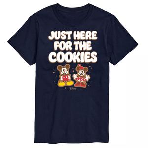 Футболка 's Big & Tall Just Here For The Cookies с цветным рисунком Disney, синий