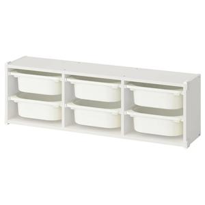 Настенное хранение TROFAST IKEA, 99x21x30 см, белый