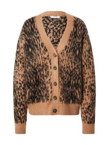 ABOUT YOU Кардиган 'Frederike' вязаный, коричневый, черный