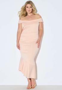 Платье Ulla Popken OFF THE SHOULDER ASYMMETRICAL, Pink