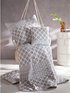 Heine Покрывало белого и серого цвета