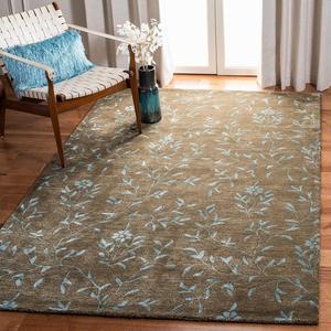 Ковер ручной работы SAFAVIEH, 252 x 336 см, Soho Collection Brown / Light Blue SOH418A из премиальной шерсти и вискозы