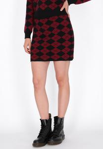Юбка myMo ROCKS Mini skirt, Black Burgundy/Light Red