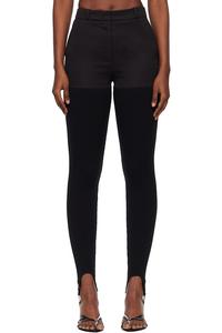 Гибридные ребристые брюки Coperni, черный