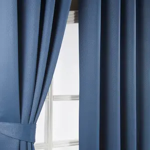 Плотные шторы HOMESCAPES с люверсами, шевронный синий, 2 шт., 182 x 117 см Homescapes