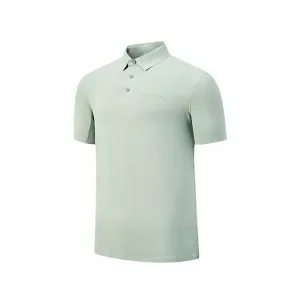 Мужские поло светло-серого Saucony, светло-серый/зеленый