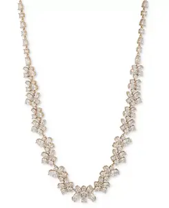 Ожерелье-Воротник с кубическим цирконием золотистого оттенка, 16 дюймов + удлинитель 3 дюйма Givenchy, white