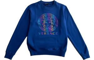 VERSACE Мужская синяя толстовка