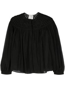 Блуза из хлопка со вставками крючком Forte Forte, черный