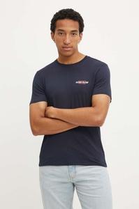 Хлопковая футболка Guess Jeans, темно-синий