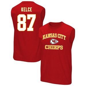 Мужская майка-мускулистка Travis Kelce Kansas City Chiefs красная, Big & Tall, с именем и номером игрока Fanatics
