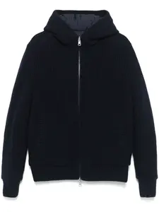 Кардиган с дутыми вставками Moncler, синий