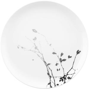 Тарелка для еды Liberty - Dark Rose Hip, круглая, 27,5 см Seltmann Weiden, белый/черный