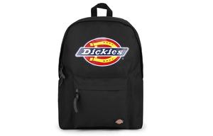 Полиэстеровый рюкзак унисекс черный Dickies, сумка для покупок (версия с боковым карманом для термоса + сумка для покупок)