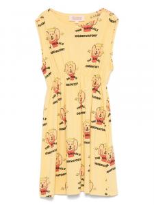 The Animals Observatory платье с логотипом, желтый