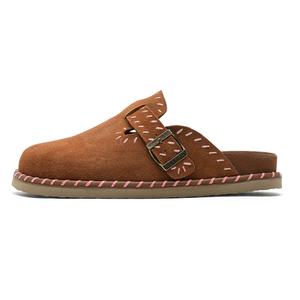 Сандалии с закрытым носком, устойчивые к истиранию и скольжению, унисекс KUNGFUDEER, Brown Red